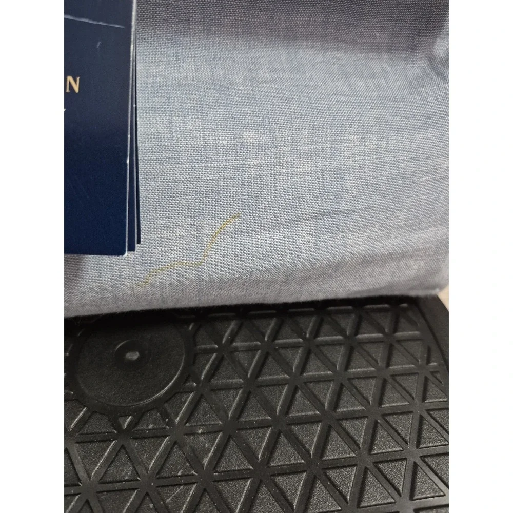 Ralph Lauren Workshirt Chambray King Flat Sheet Blue Luxury Bedding 114x108 NEW